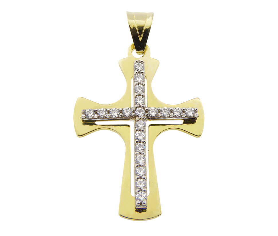 Afbeelding van Christian Kruis met zirkonia's