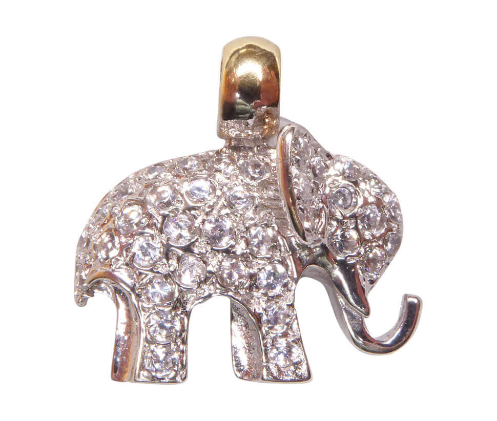 Afbeelding van Christian Gouden olifant hanger met zirkonia