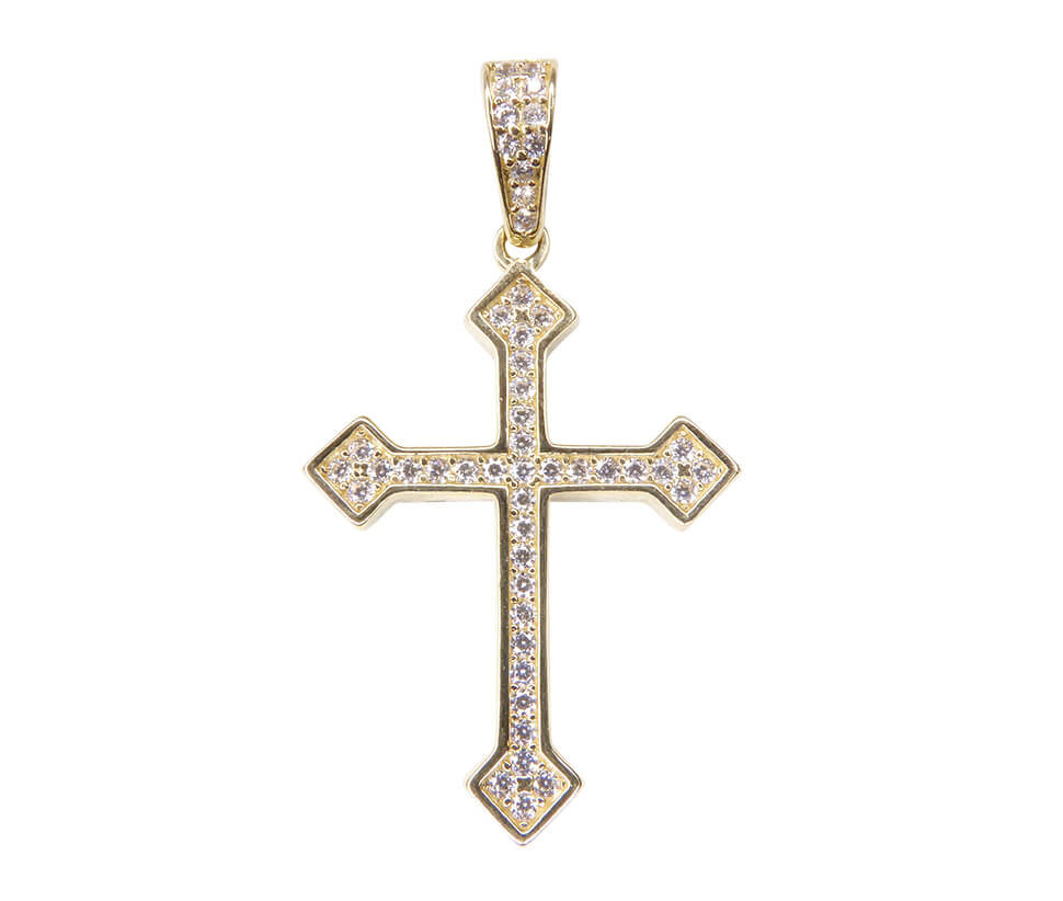 Afbeelding van Christian 14 karaat gouden kruis met zirkonia