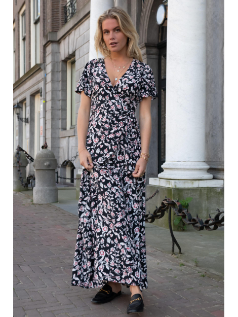 colourful wrap dress