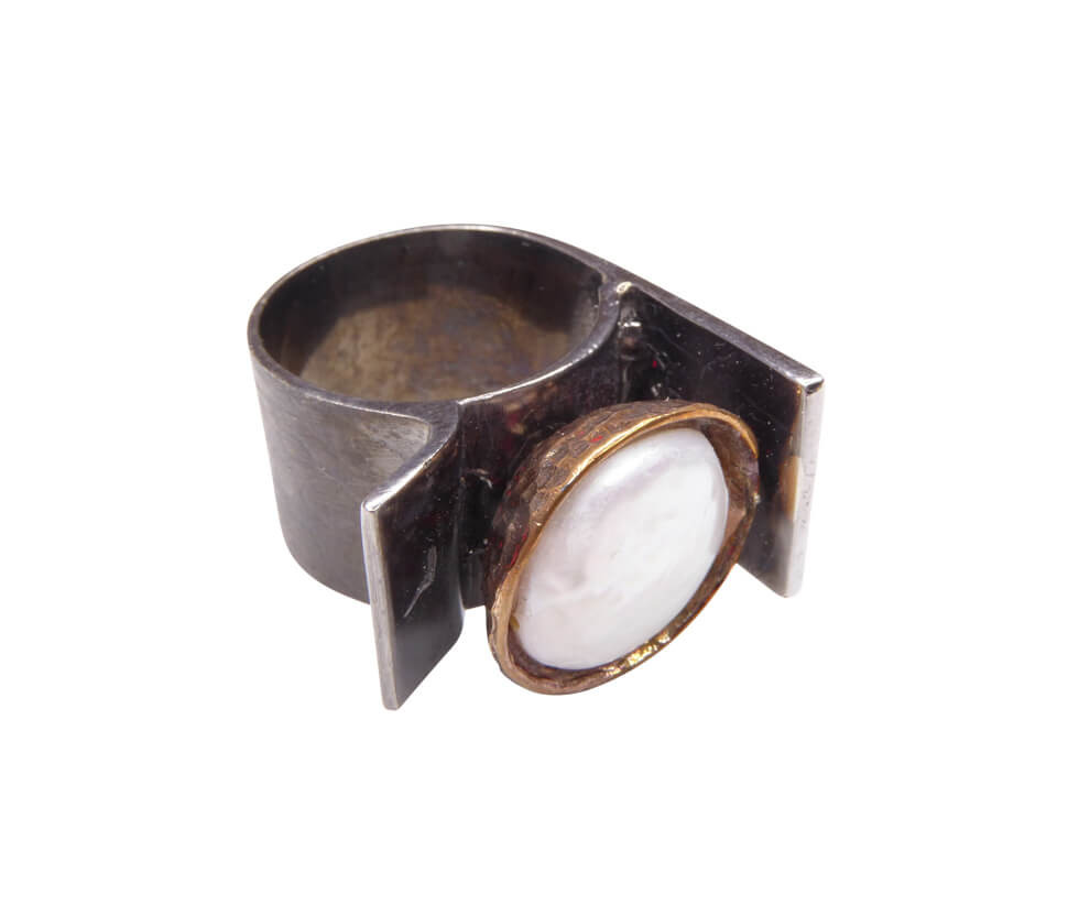 Afbeelding van Christian Zilveren ring met parel