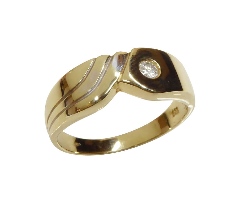 Afbeelding van Christian Gouden zirkonia cachet ring