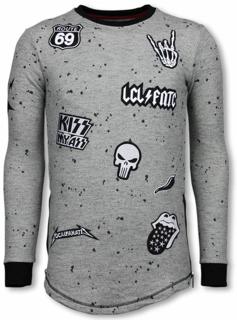 Local Fanatic Longfit embroidery sweater patches