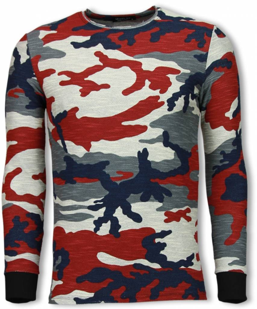 Afbeelding van Tony Backer Army shirt zipped back long fit sweater