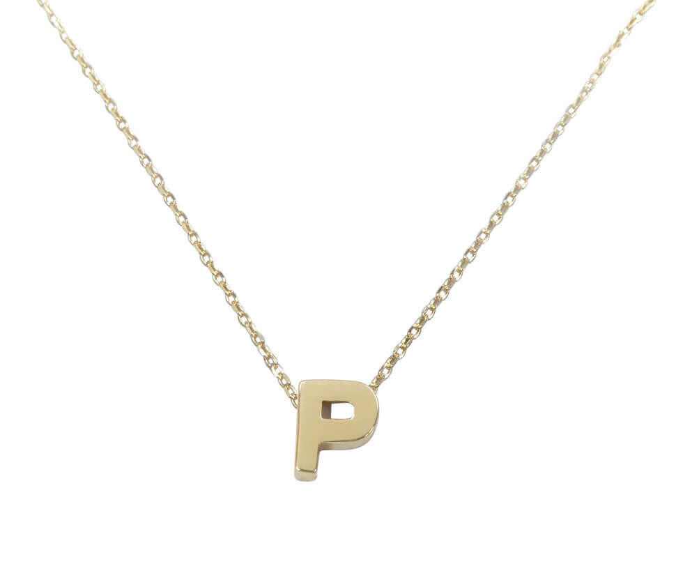 Afbeelding van Christian Gouden ketting met p hanger