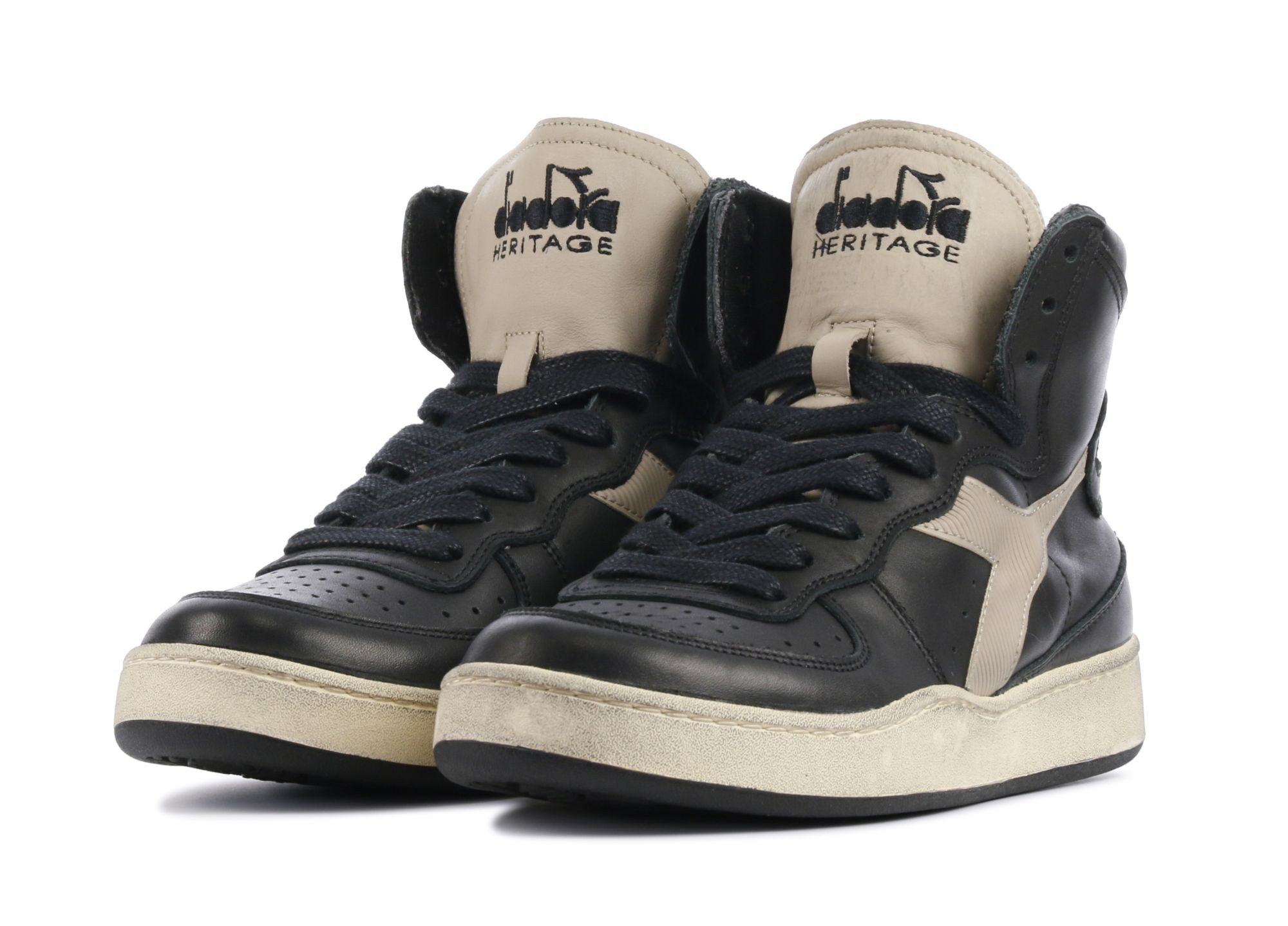 diadora heritage mi basket used black