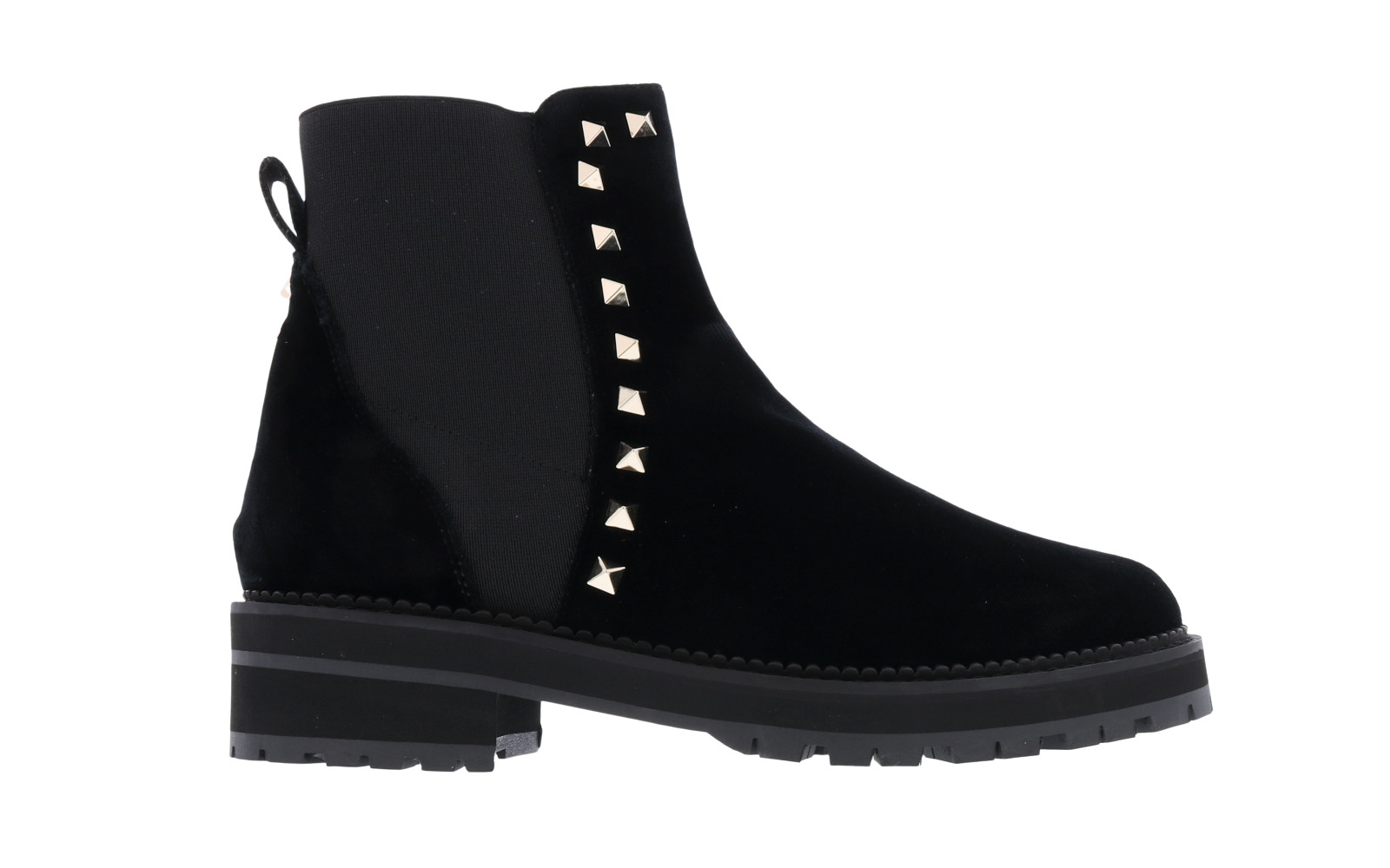 Pertini Studded booty velvet