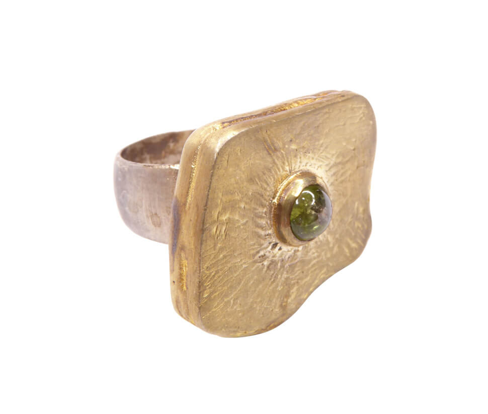 Afbeelding van Christian Zilveren ring met groene toermalijn
