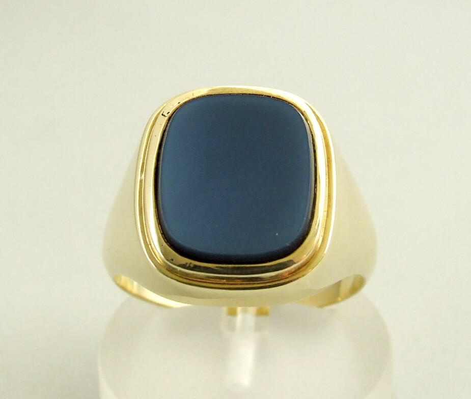 Afbeelding van Christian Gouden ring met lichtblauwe lagensteen