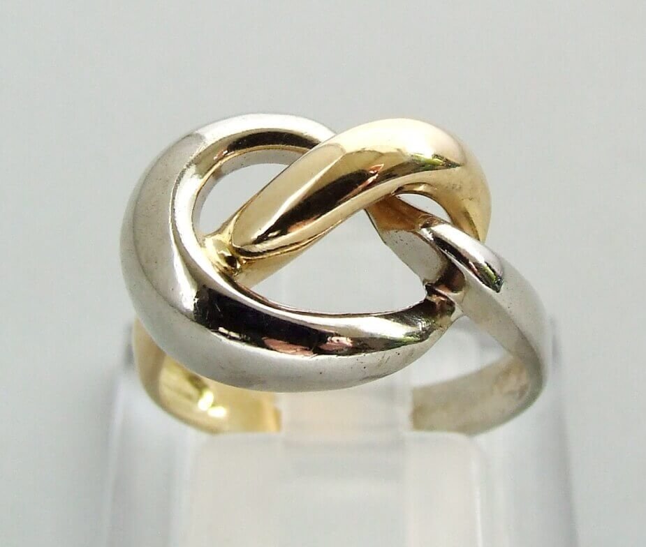 Afbeelding van Atelier Christian Gouden gevlochten bicolor ring