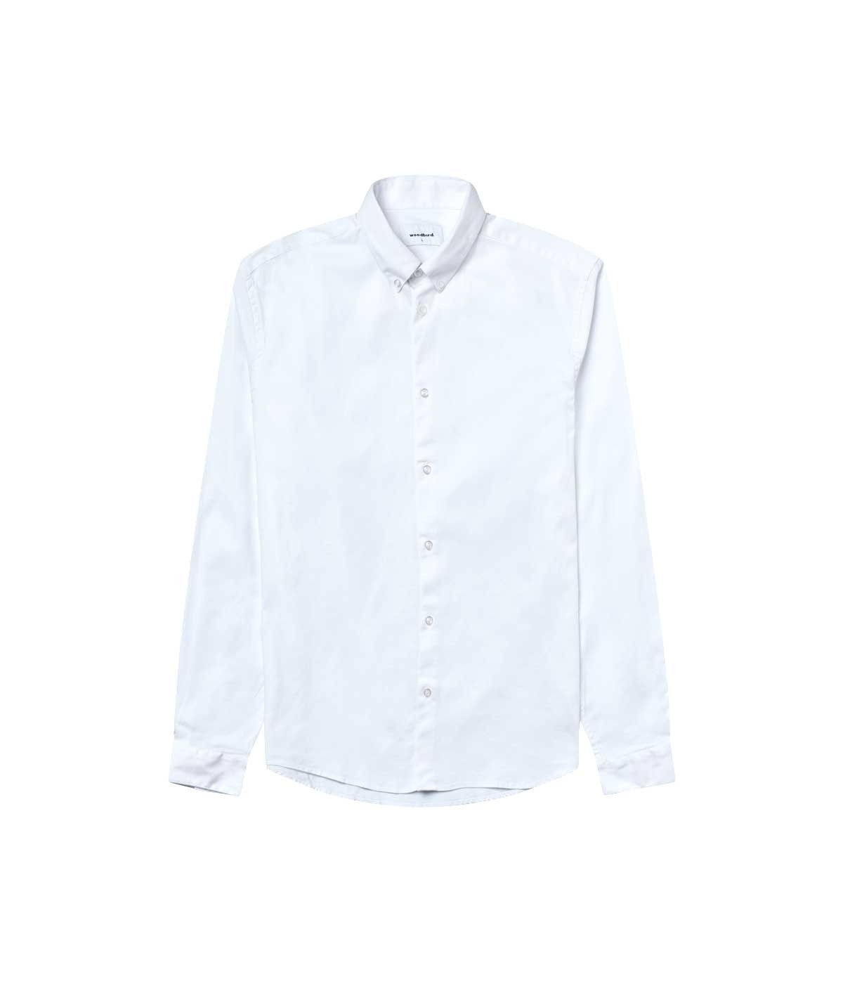 Woodbird Trime l/s shirt 1916-714 white