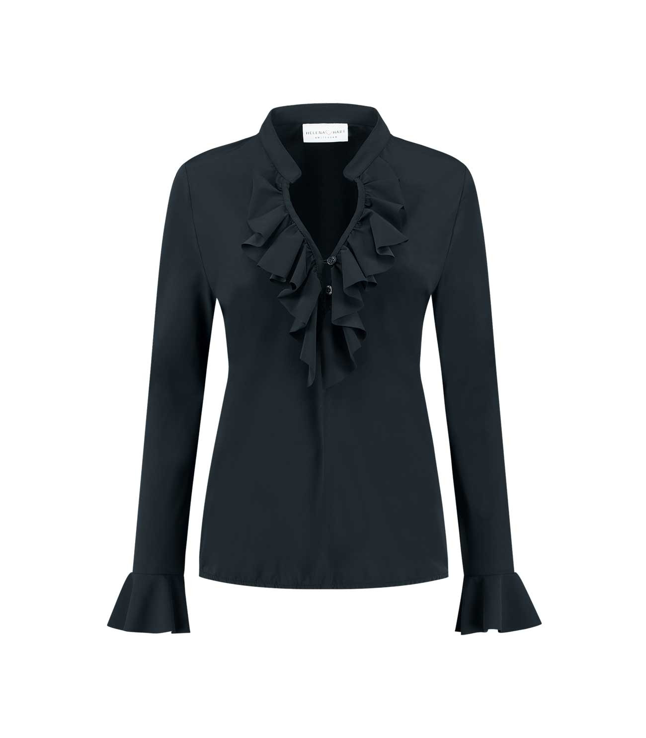 Helena Hart 7257 blouse ruche marine