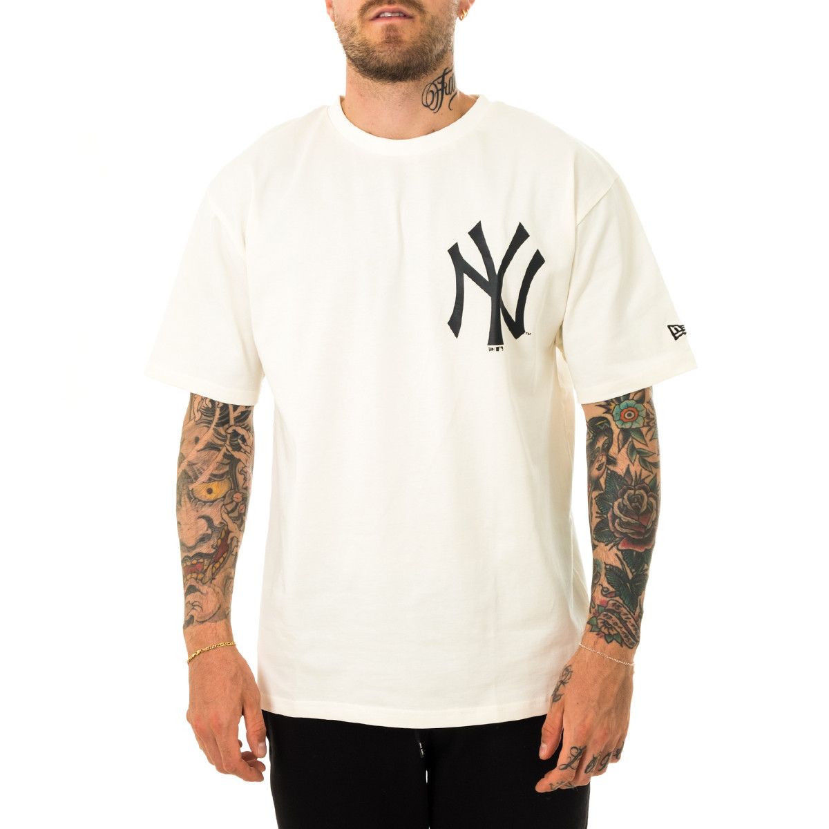 New Era NY Yankees Oversized Big Logo T-Shirt FSFP - Black