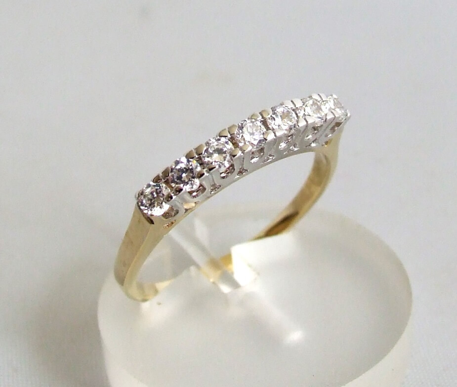 Afbeelding van Casio Ocn 14 karaat gouden zirkonia ring