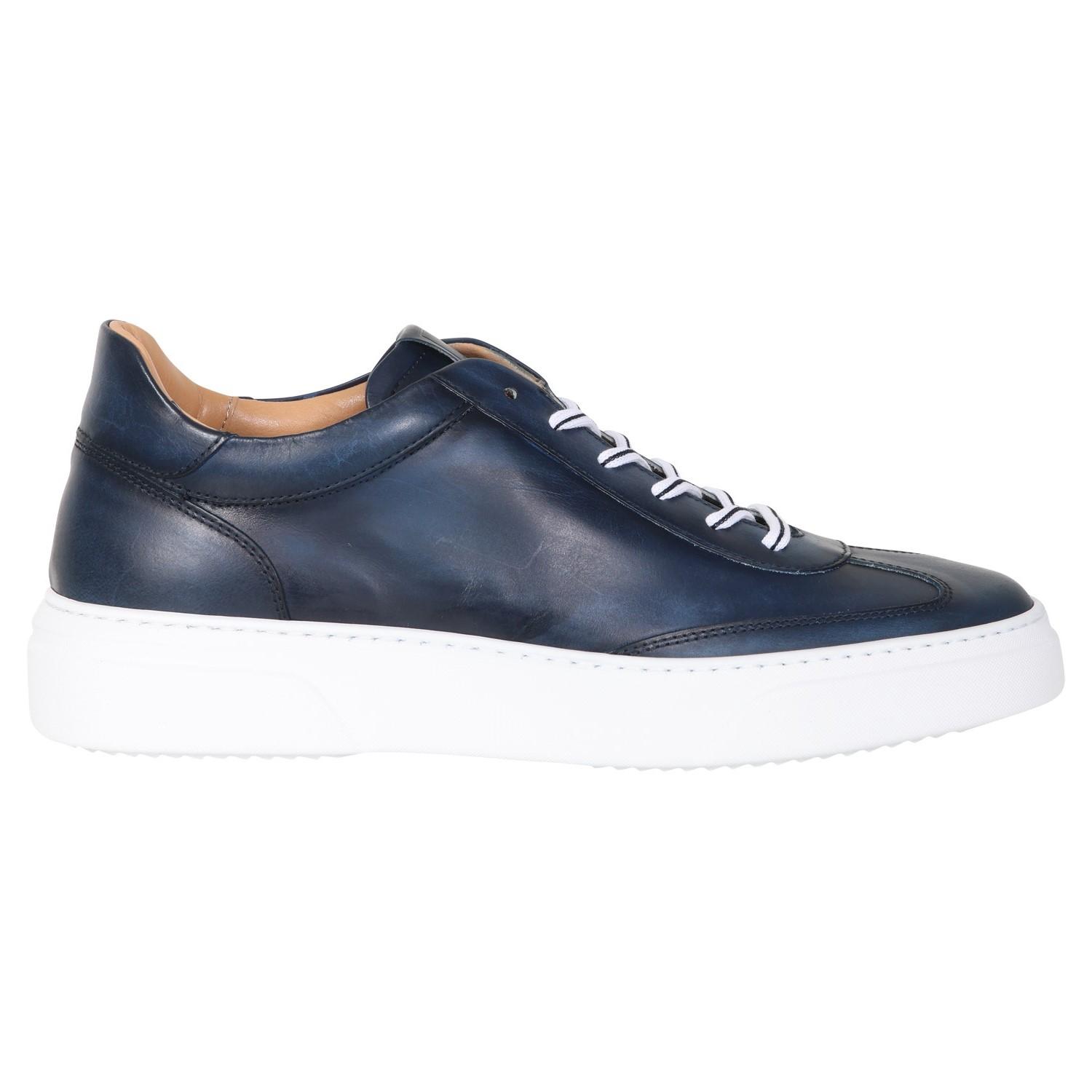 Giorgio HE980148 sneaker in Blauwe leren uitvoering