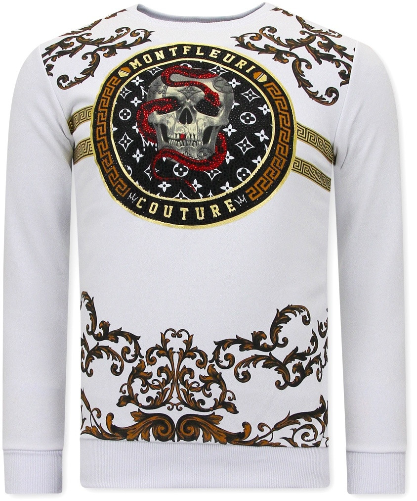 Montfleuri Sweater met print snake skull
