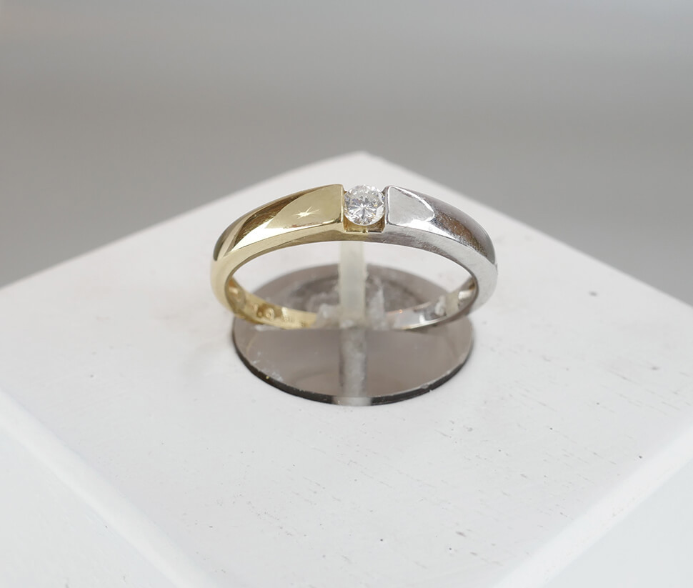 Afbeelding van Christian Bicolor ring met diamant