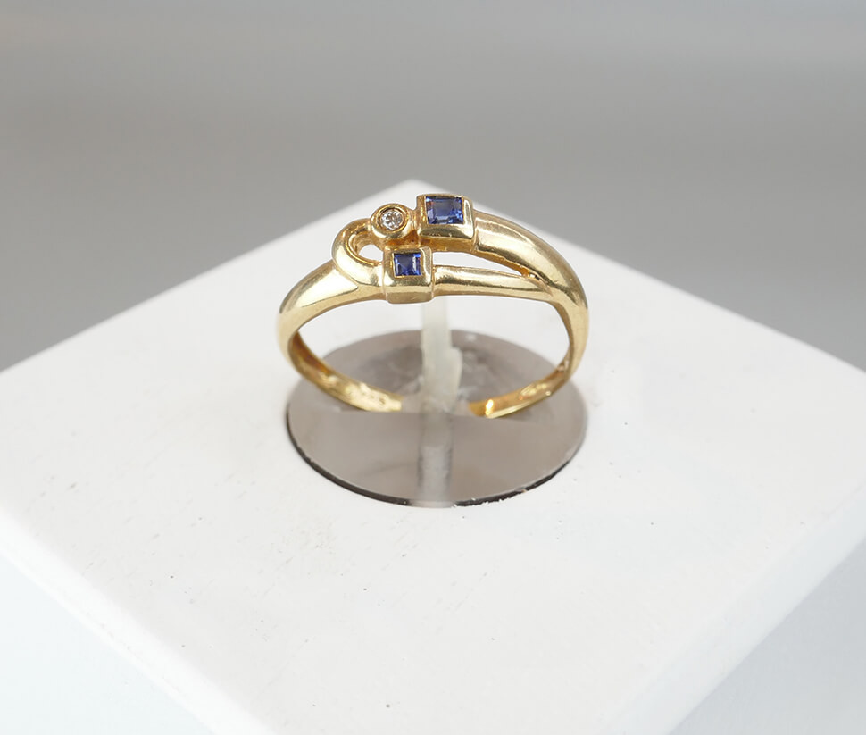 Afbeelding van Christian Gouden ring met saffier
