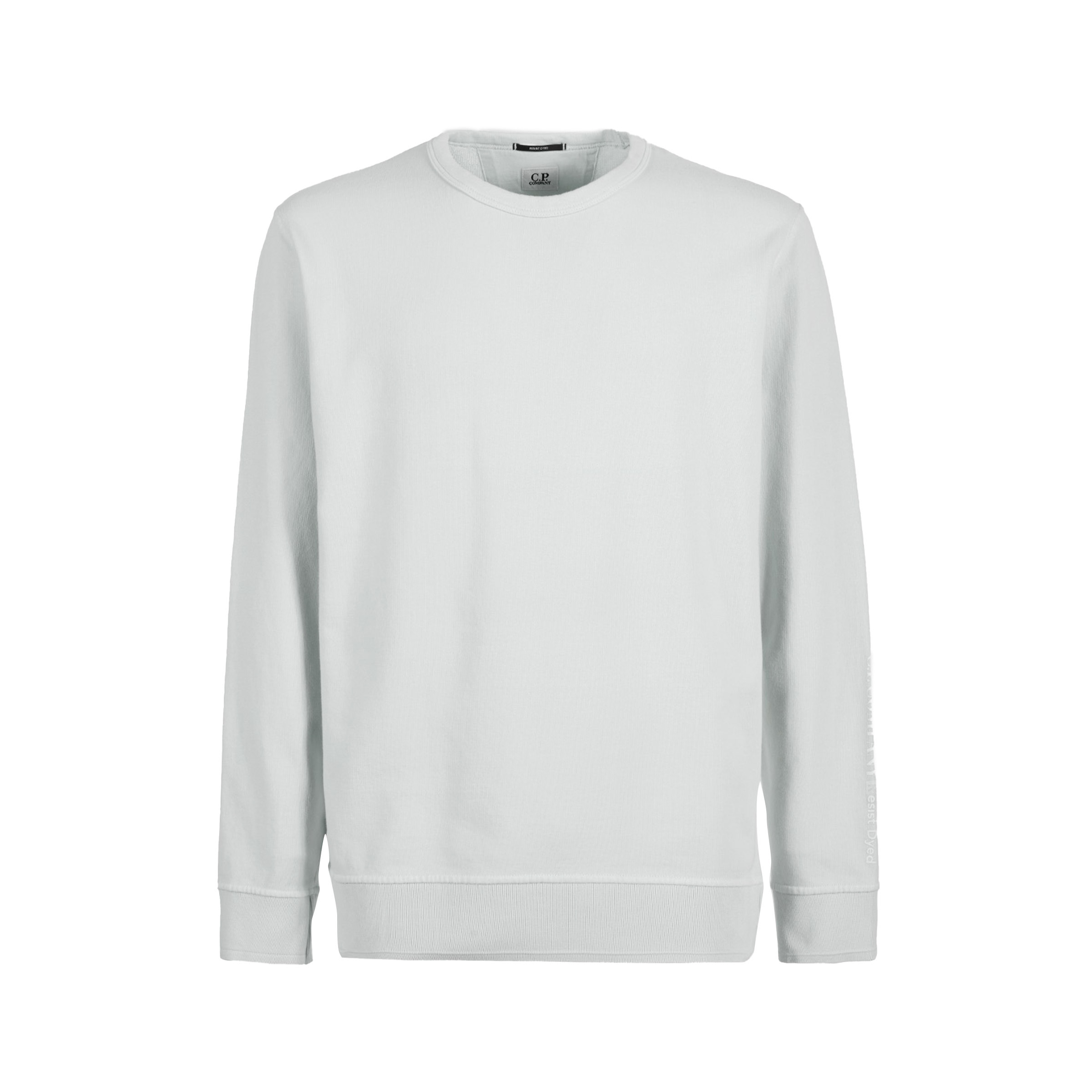 c.p. company sweatshirt man cotton fleece sleeve logo 12cmss263a-005398s-820