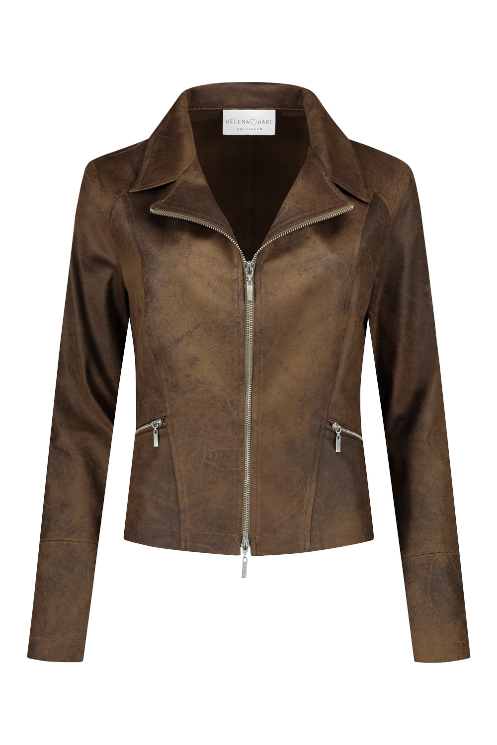 Afbeelding van Helena Hart 7288 zipper biker mocca