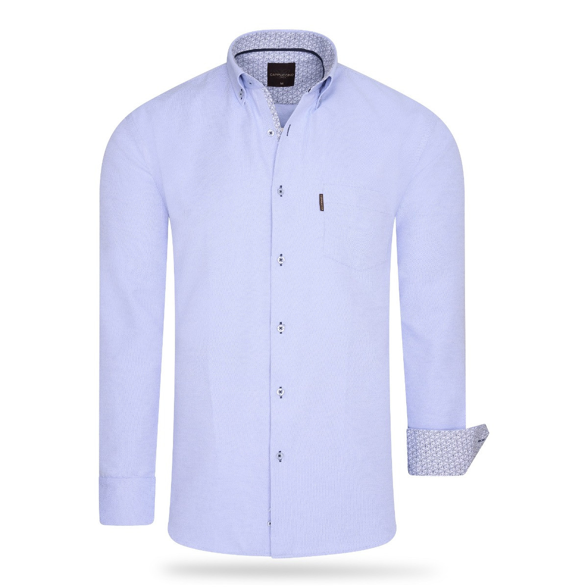 Cappuccino Italia Regular fit overhemd baby blue