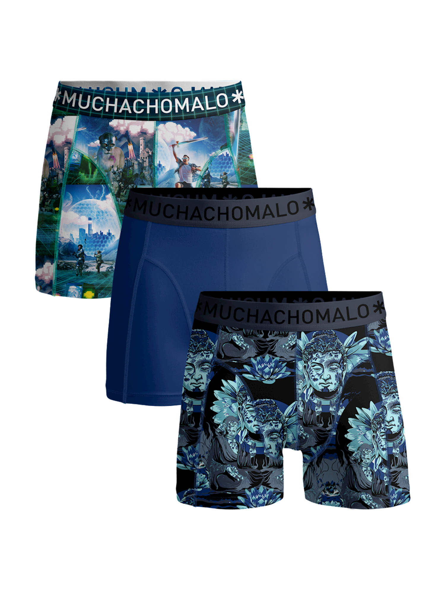 Muchachomalo Men 3-Pack Shorts Elebudha Virtualreality