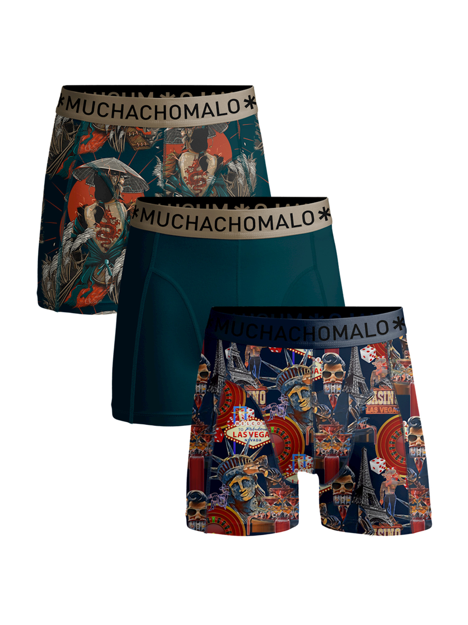 Muchachomalo Men 3-Pack Shorts Las Vegas Japan
