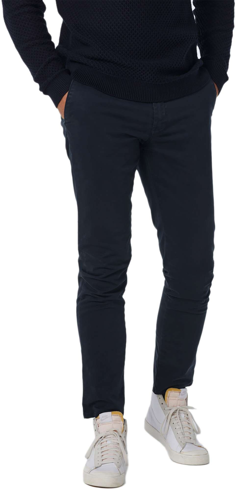Afbeelding van No Excess Pants chino garment dyed stretch re motorblack
