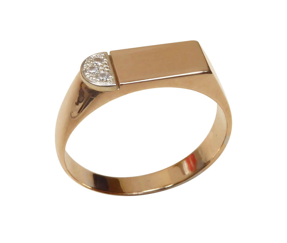 Afbeelding van Christian Gouden rosé cachet ring