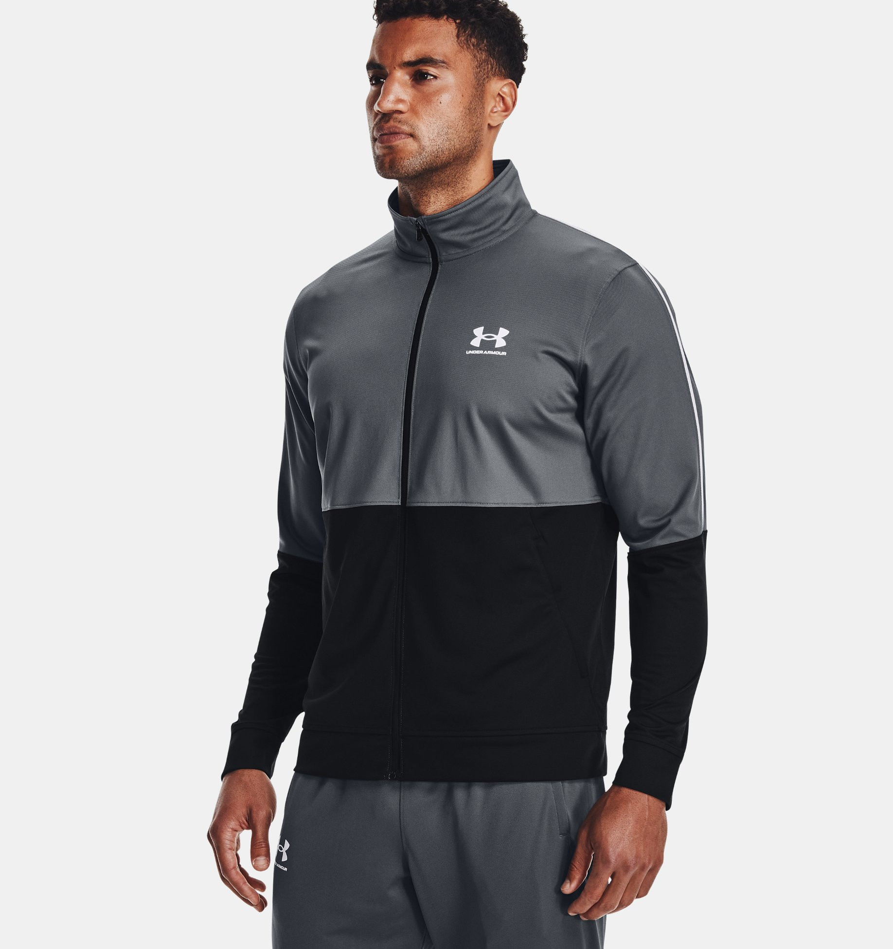 Under Armour Ua pique track jacket-gry 1366202-012