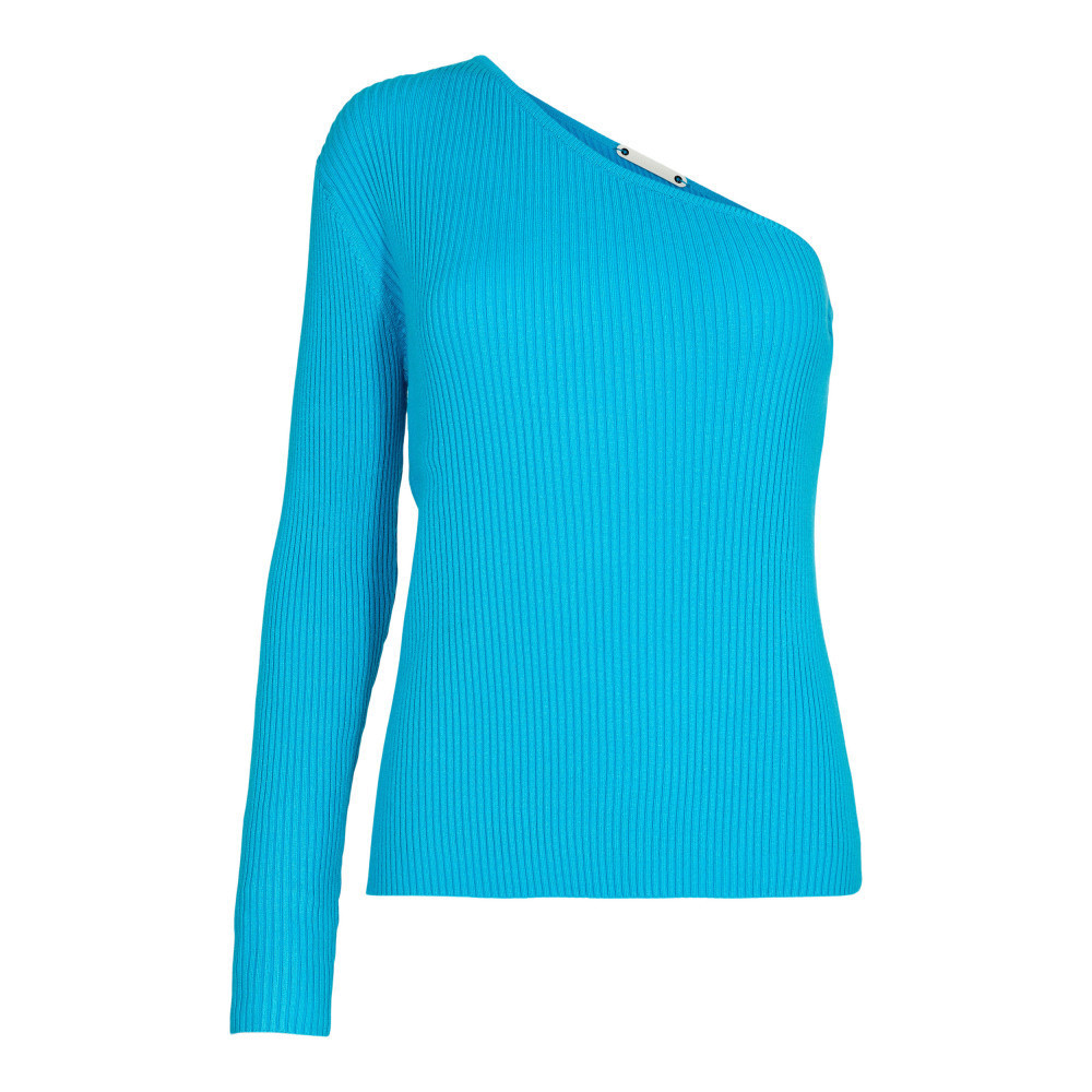 Co'Couture Cc badu asym rib knit turq