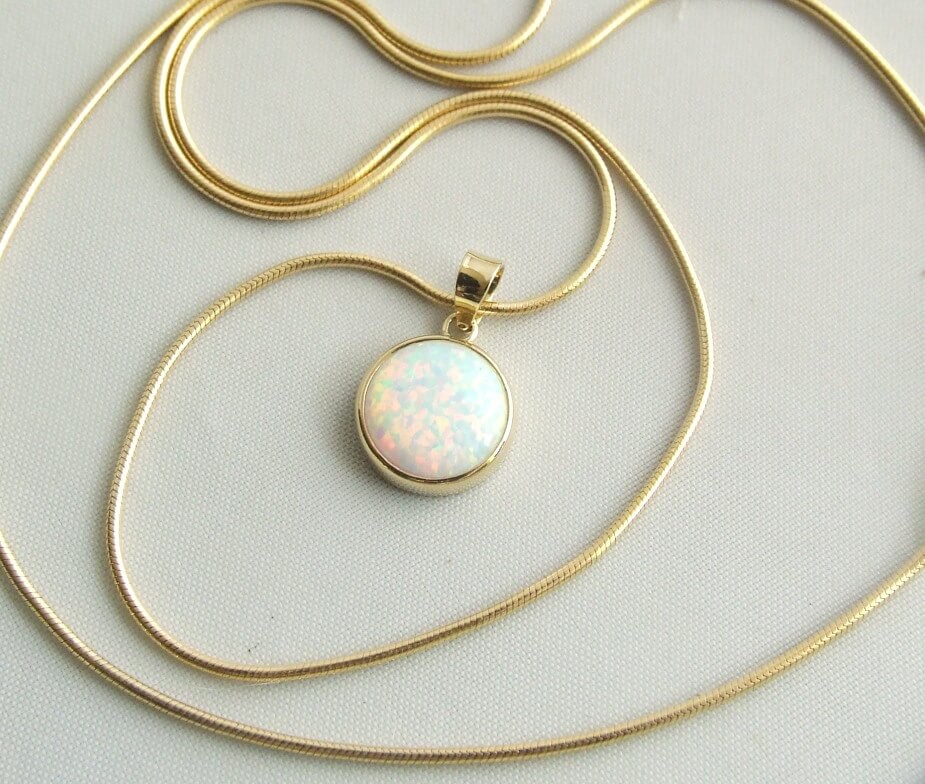 Afbeelding van Christian Gouden collier met opaal hanger