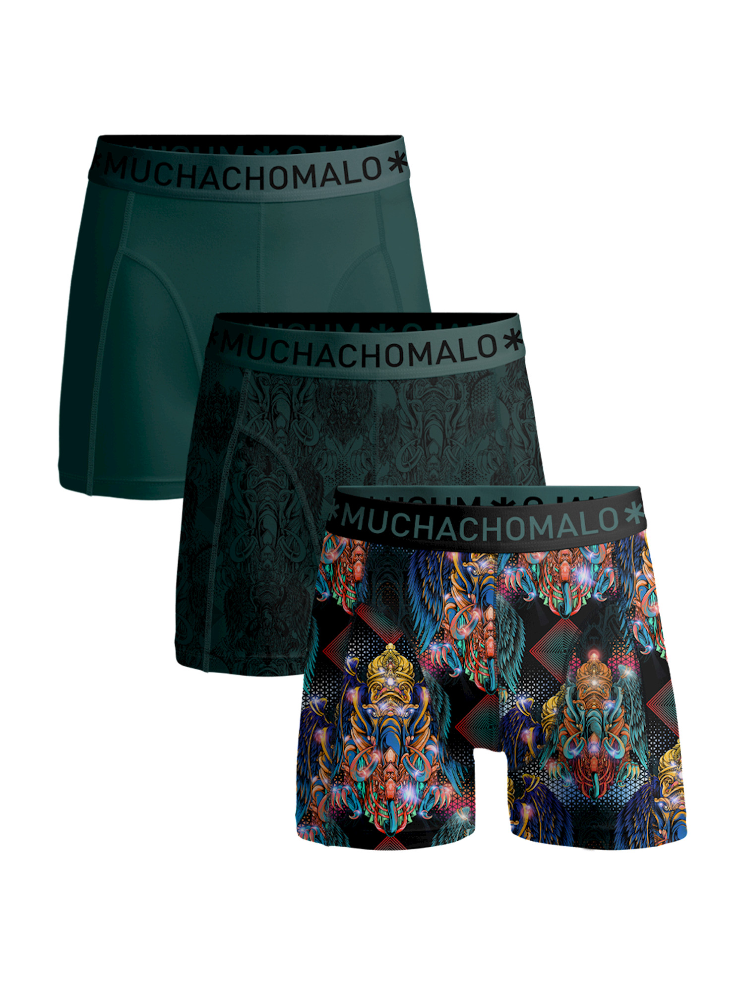 Muchachomalo Men 3-Pack Shorts Myth Indo
