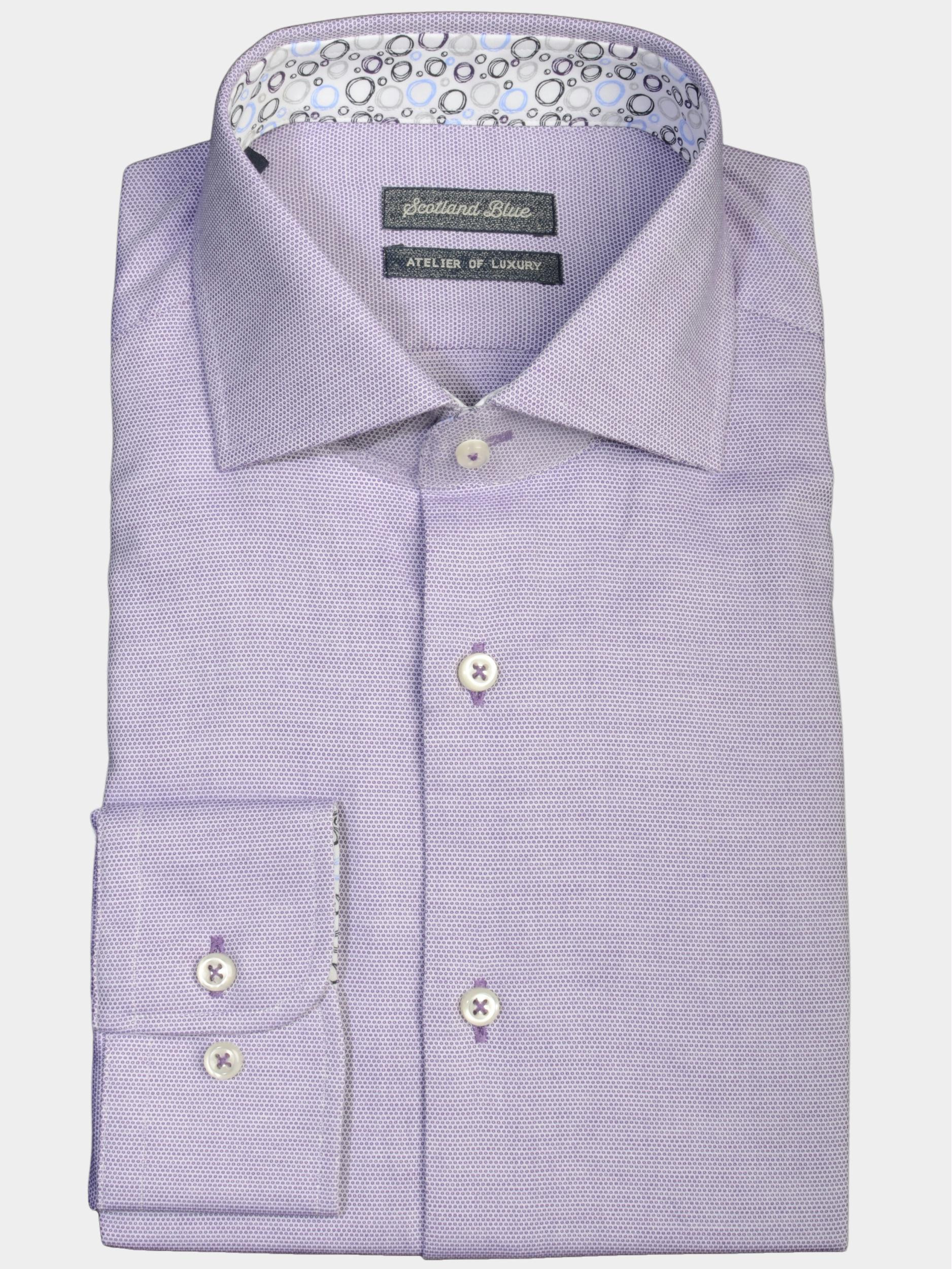 Afbeelding van Bos Bright Blue Scotland blue business hemd lange mouw wesley long sleeve dressual s 19106we16sb/770 purple