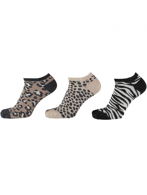In Control 866 3pack sneakersocks ANIMAL