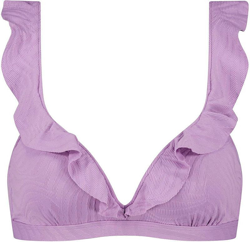 Afbeelding van Beachlife purple swirl ruffle bikinitop -