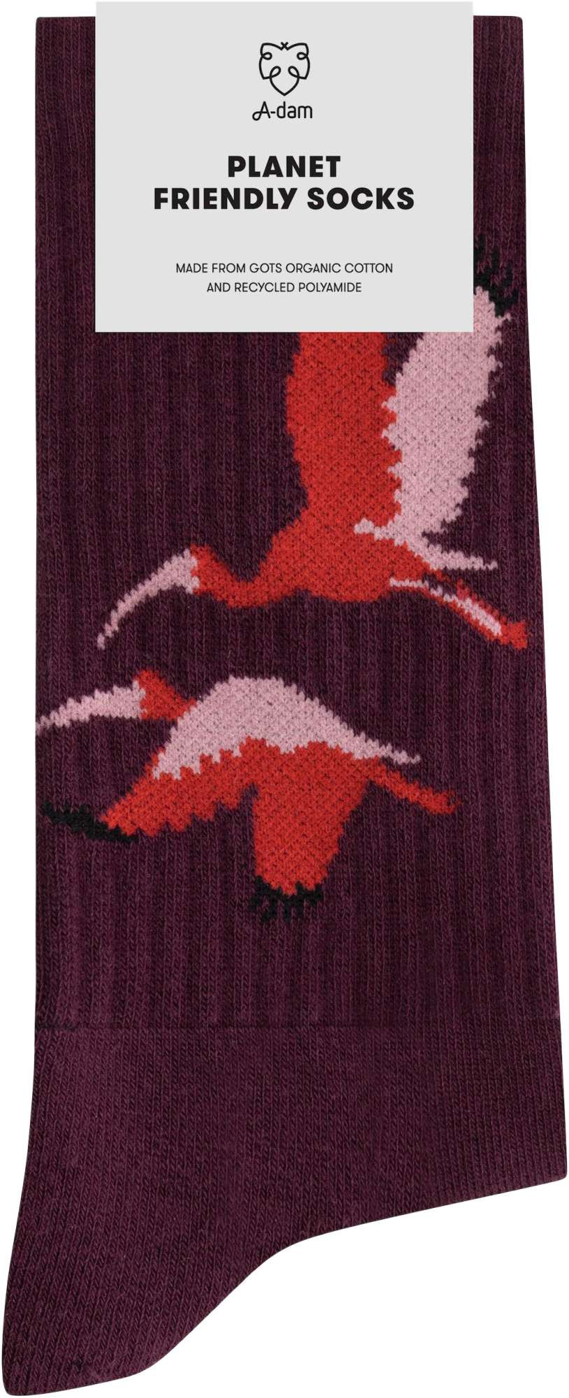 Afbeelding van A-dam Sport socks red birds
