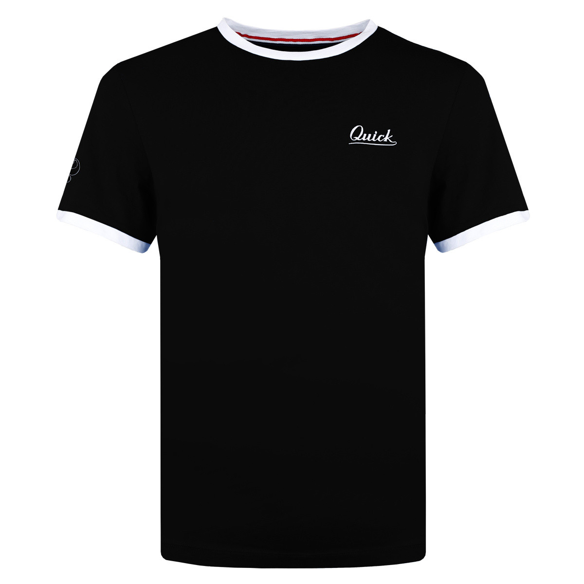 Quick-Q1905 Heren T-shirt Captain | Zwart/Wit