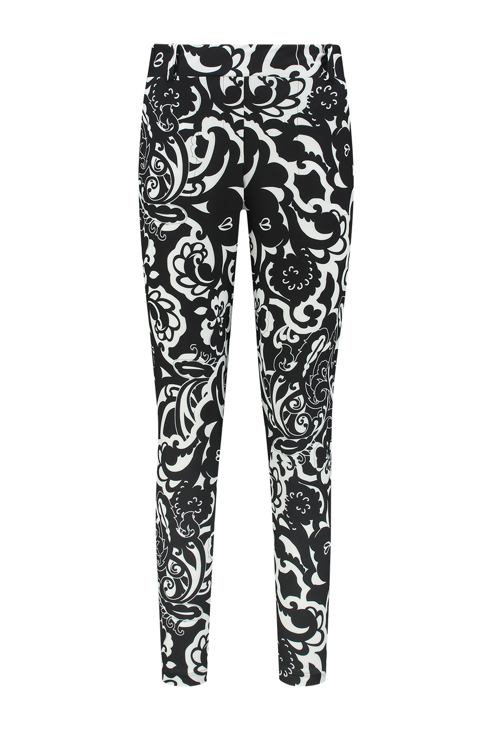 Helena Hart Broek print 7413fio fiore zwart/wit