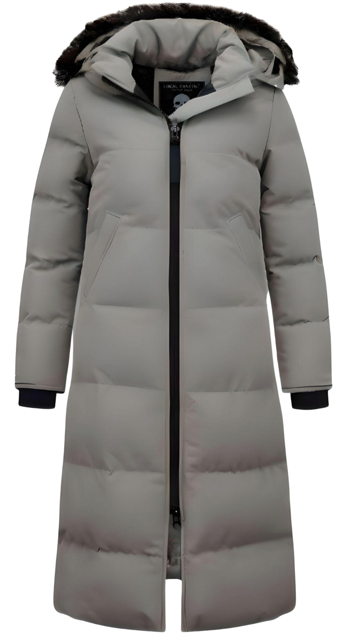 Matogla Extra lange winterjas met nep bontkraag