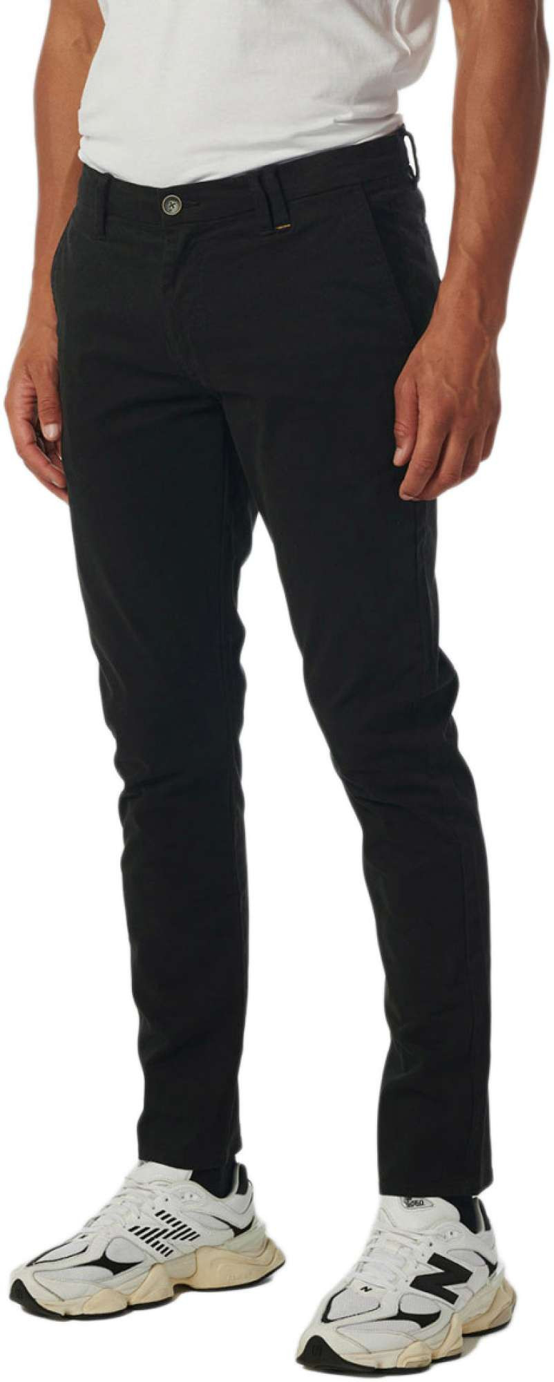 Afbeelding van No Excess Pants chino garment dyed stretch black