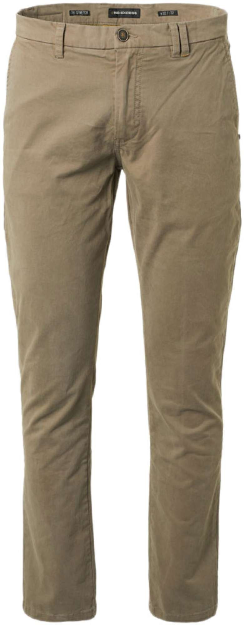Afbeelding van No Excess Pants chino garment dyed stretch taupe