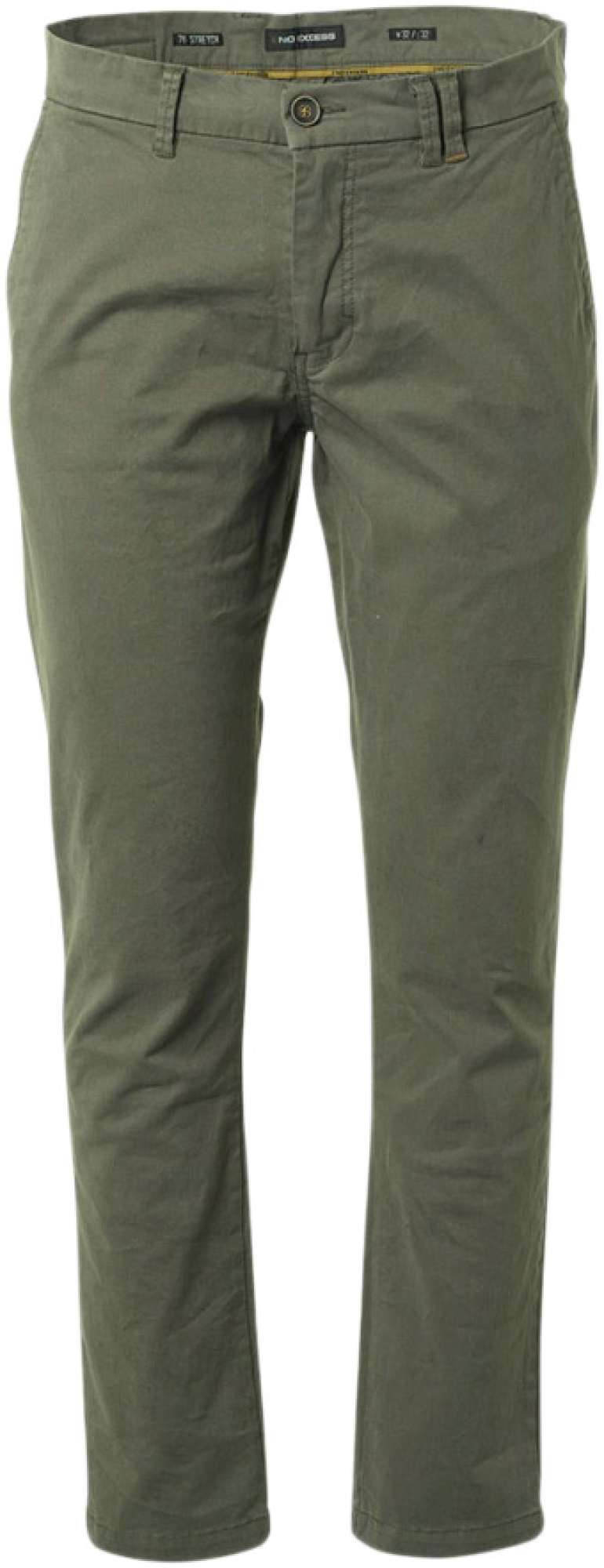 Afbeelding van No Excess Pants chino garment dyed stretch dark seagreen