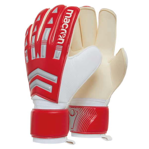 Macron Octopus xf gk gloves red/wht/slv 5026077
