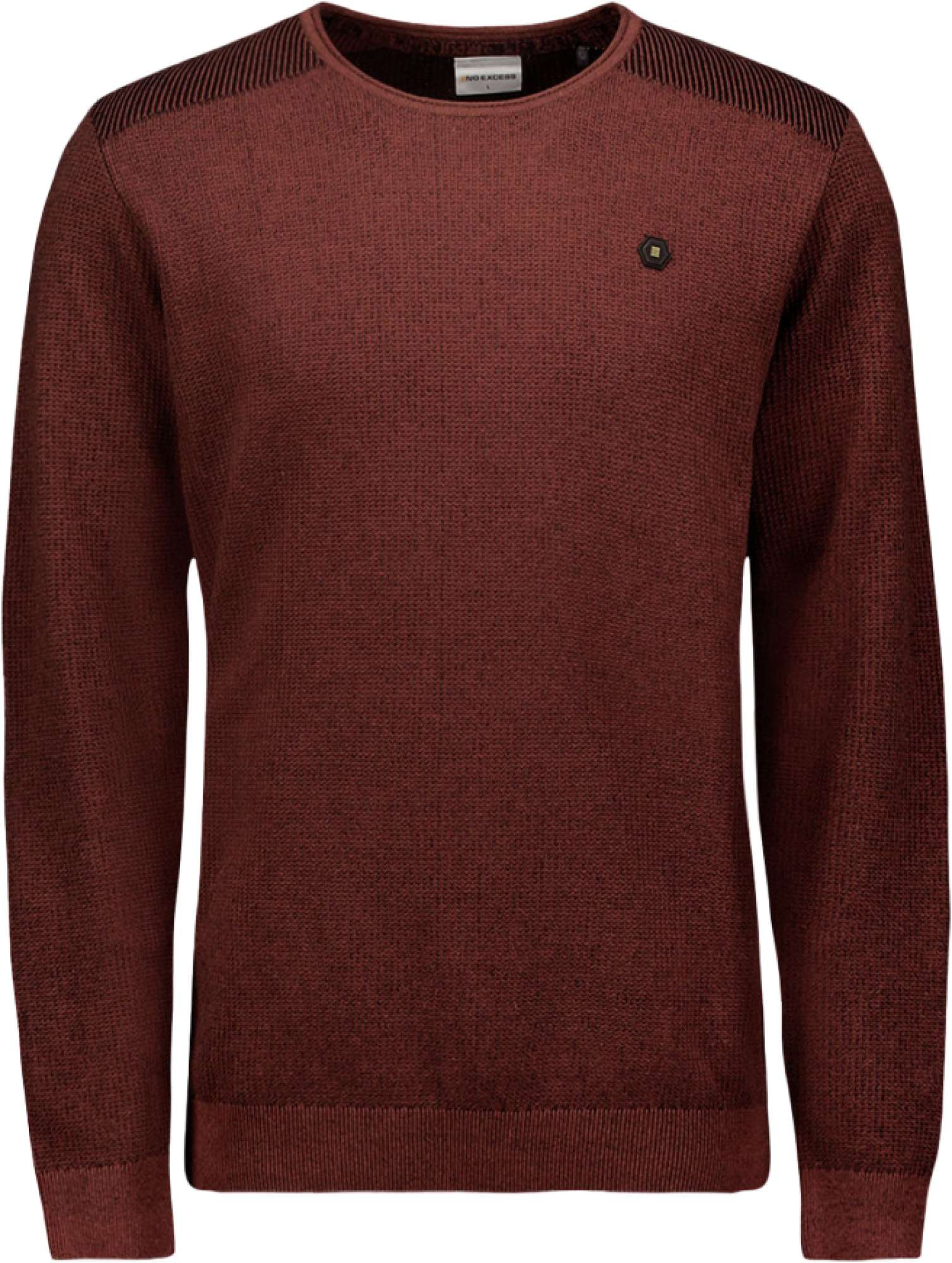 No Excess Pullover crewneck 2 coloured jacqua dark red