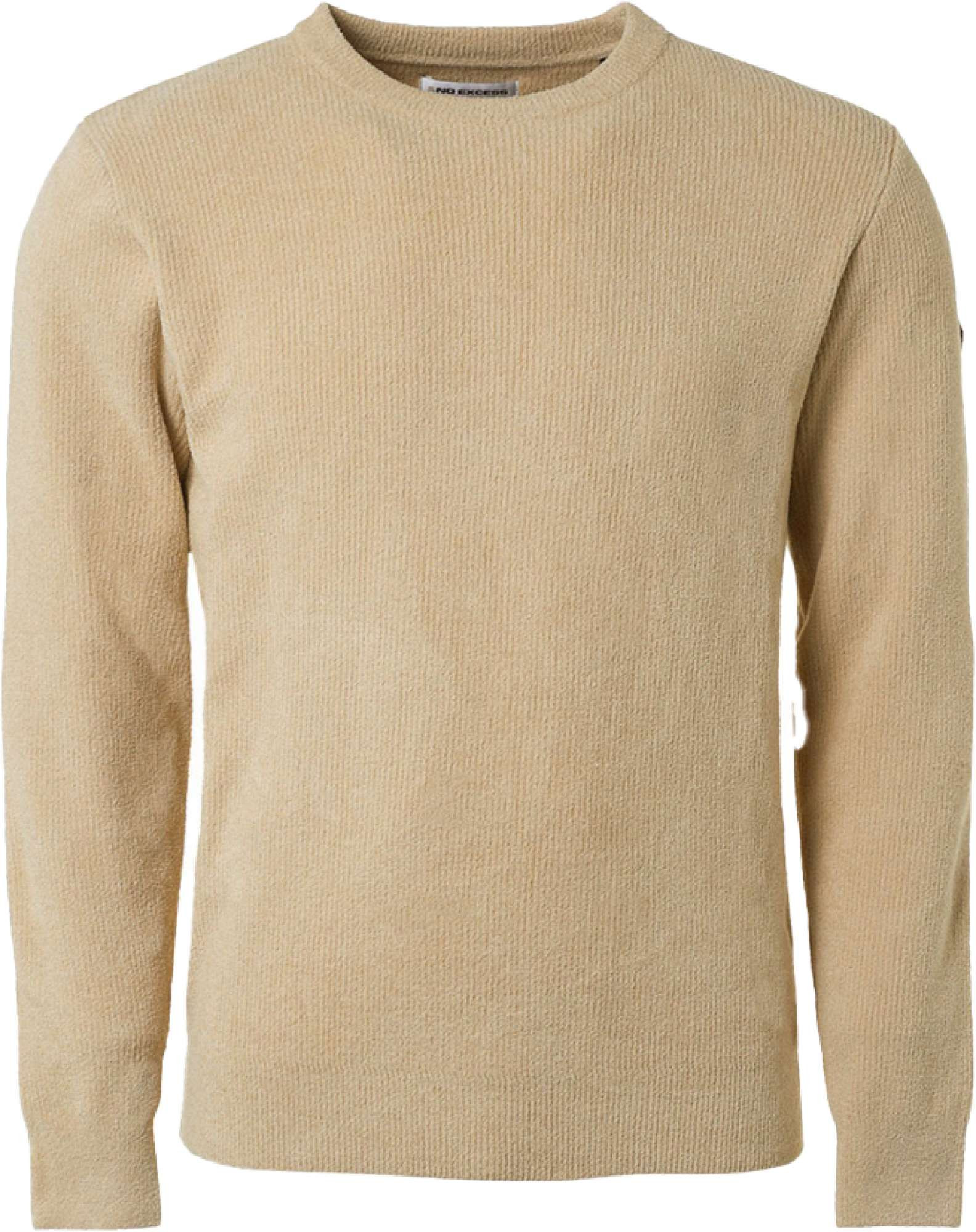 No Excess Pullover crewneck ribknit super sof stone