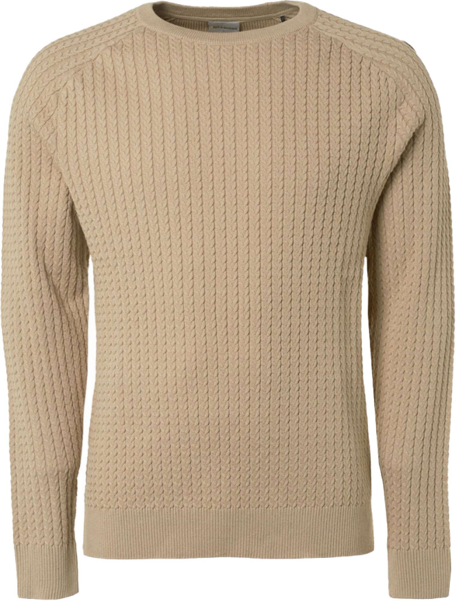 No Excess Pullover crewneck solid jacquard ri stone