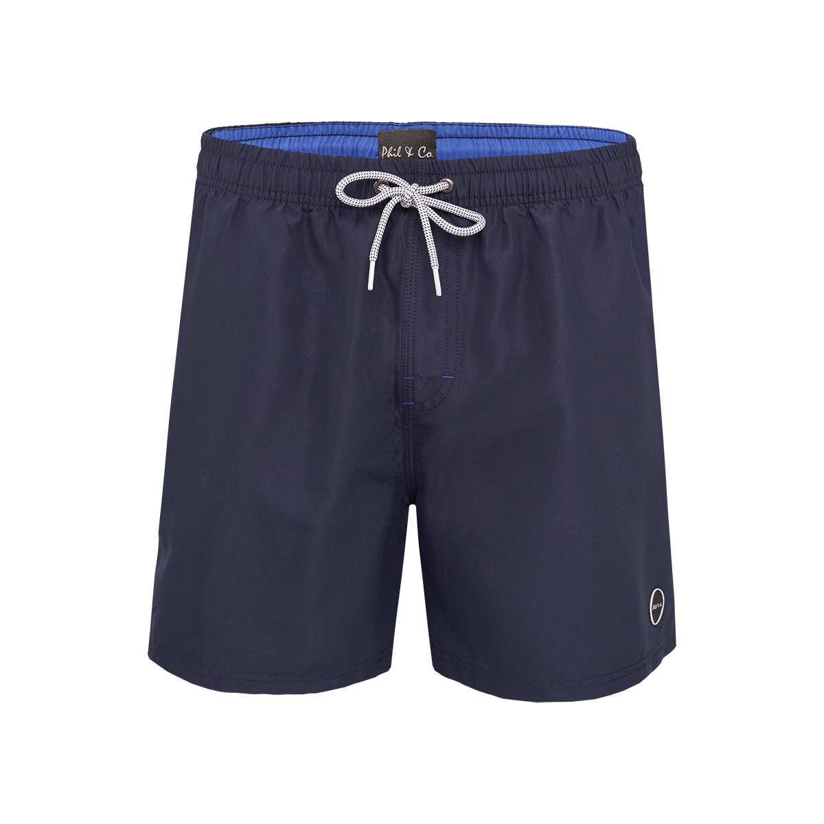 Phil & Co Heren zwemshort effen navy