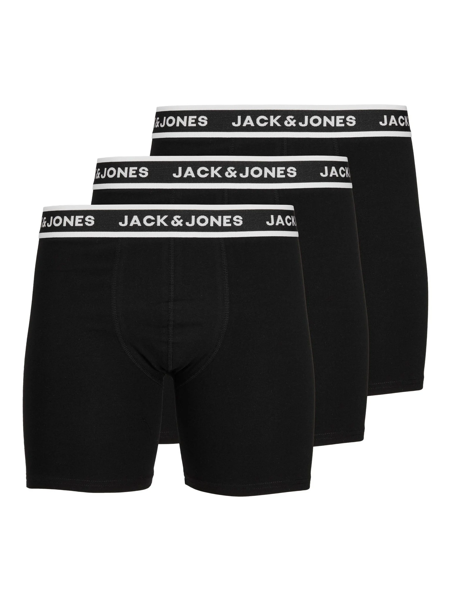 Jack & Jones Heren boxershort lange pijp jacsolid boxer briefs 3-pack