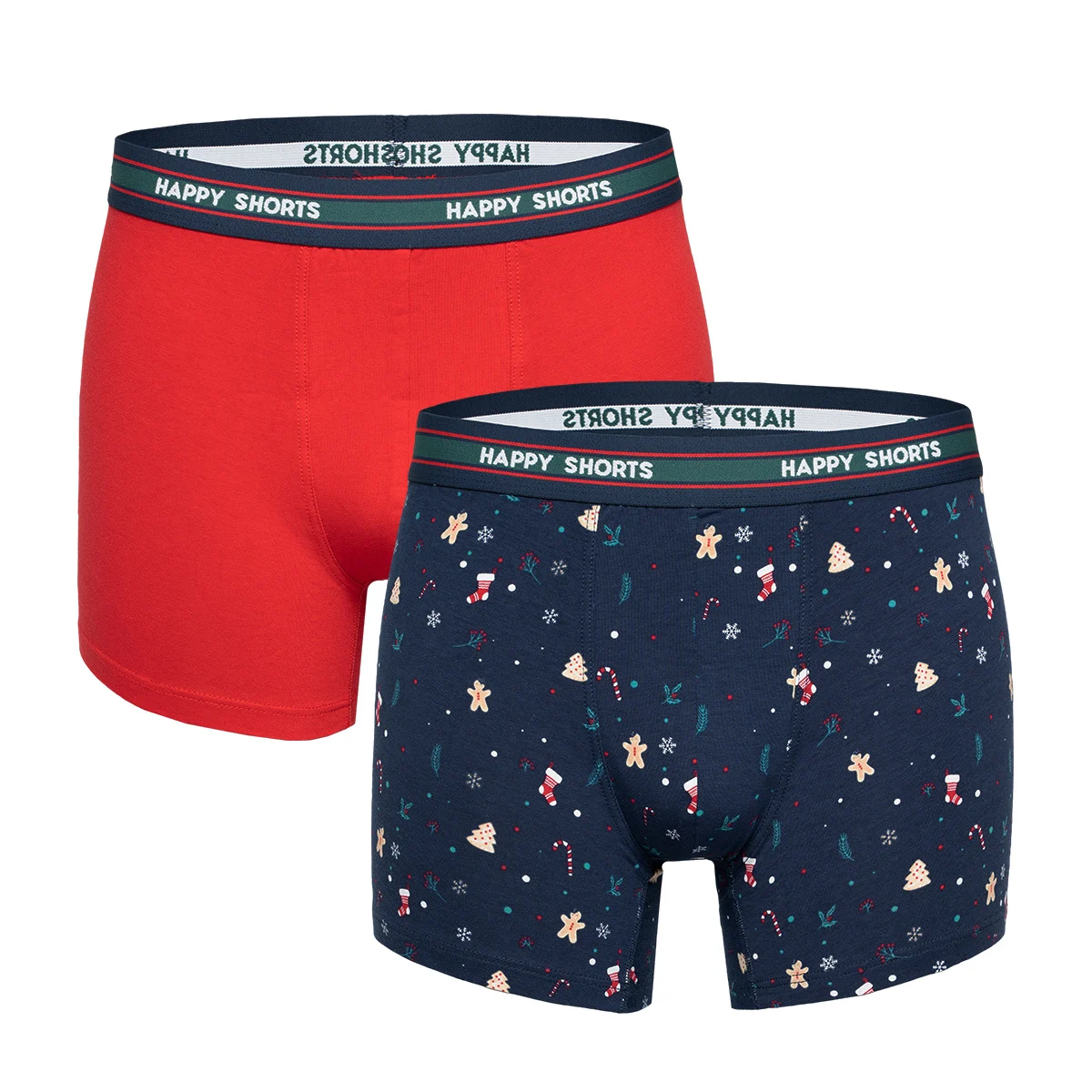 Afbeelding van Happy Shorts 2-pack kerst boxershorts heren christmas stuff